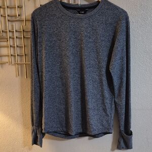 Athleta Women's Heathered Gray Long Sleeve Tee